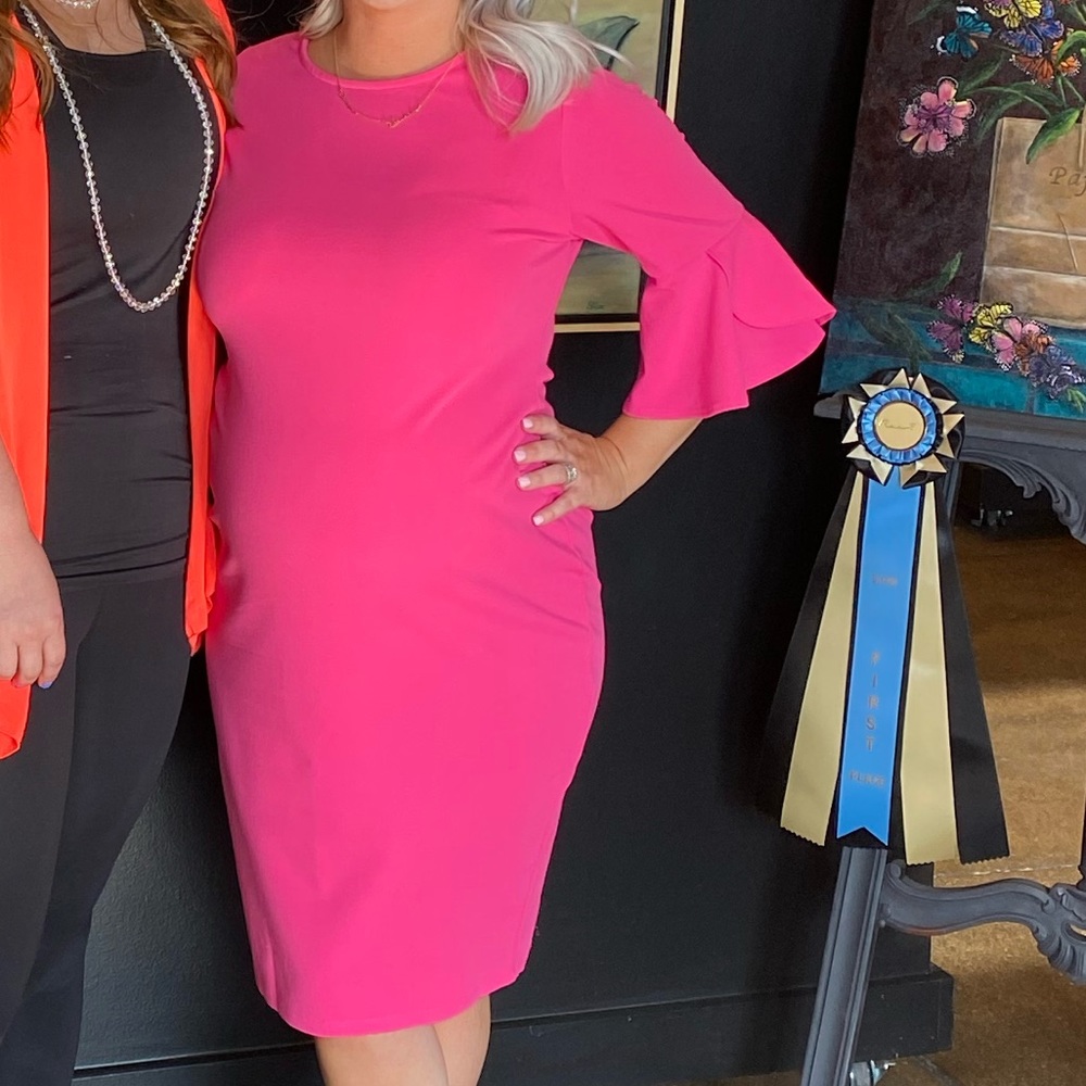 Pink blush maternity dress